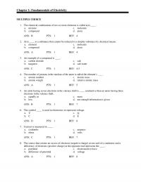 Chapter 1 Ans Pts Ref The Source That Creates Excess Electrons Negative Charge One