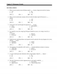 Chapter 17 Ans Pts Ref The Ratio True Power Watts Apparent Power Voltamps Called