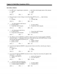 Chapter 23 Ans Pts Ref Nchannel Depletion Mosfet The Draintosource Voltage Eds Must Always