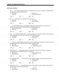 Chapter 26 Ans Pts Ref The Advantage The Fast Response Light Changes The Fastest
