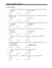 Chapter 29 Audio Power Voltage Video Ans Pts Ref The Most Common Use Amplifiers