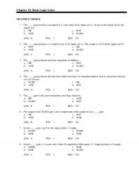 Chapter 33 Nand Gate The Complement The Output Gate Not And Xor Ans Pts