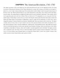 History Chapter 5 The American Revolution This Concentrates The Events Leading The American