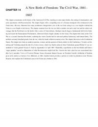History Chapter 14 New Birth Freedom The Civil War This Concentrates The History