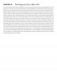 History Chapter 18 The Progressive Era This Concentrates The History The Progressive Era