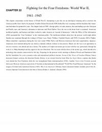 History Chapter 22 Fighting For The Four Freedoms World War This Concentrates The