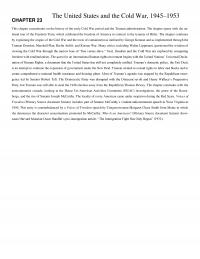 History Chapter 23 The United States And The Cold War This Concentrates The