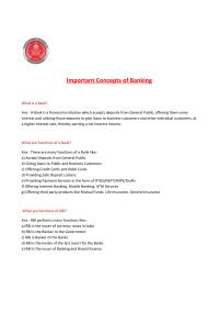 Banking Important Concepts of