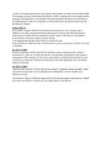 Corporate Governance And Ethics