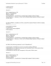 Management Chapter 3 Should Know About The Social Responsibilities Organizations Aacsb Ethics Question Type Truefalse