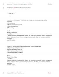 Management Chapter 10 the process of attracting, developing, and maintaining a high quality workforce