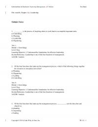 Management Chapter 11 Section Reference Leaders Use Personal Power Achieve Influence Aacsb Analytic Which The