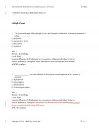 Management Chapter 12 Big Five Personality Traits Describe Important Individual Differences Aacsb Analytic The Extent