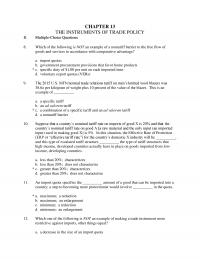 International Business Chapter 13 United States Grants Permanent Mfn Treatment Have The Same Tariff Rates The