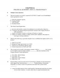 International Business Chapter 16 The Concept Resultsbased Trade Policy Embodied The New Reciprocity Approach Policy Consistent