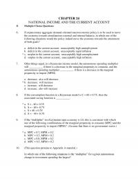 International Business Chapter 24 Given The Following Import Function For Country Keynesian Income Model Income Level