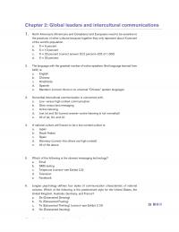 Communications Chapter 2 Mandarin Correctthere Universal Chinese Spoken Language Nonverbal Intercultural Communication Concerned Witha Low