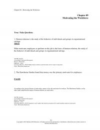 Management Chapter 9 Human relations is the study of the behavior of individuals and groups in organizational settings
