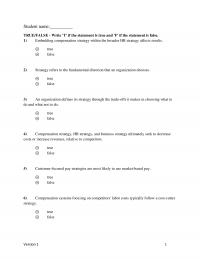 Human Resources Chapter 2 Which The Following The Correct Order The Steps Formulating Total Compensation Strategy