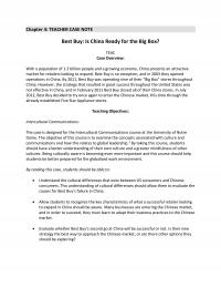 International Business Chapter 4 Best Buys Entrance Into China Our Intention That Integrating Knowledge The Chinese