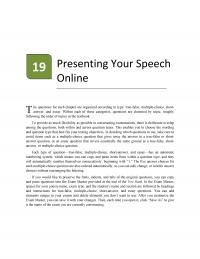 Speech Chapter 19 Online Presentation Software Has Become Effortless That There Little Need Practice With