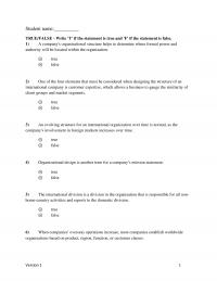 International Business Module 10 Once Companys Overseas Operations Have Achieved Satisfactory Levels The Company Might Decide