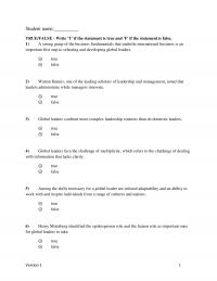 International Business Module 11 Acceptable Leadership Traits Across Cultures According Project Globe Include Directive Not Afraid