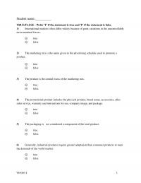 International Business Module 13 Product Adaptation For New Market Can Any Part The Product Not Necessarily
