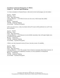 Investments & Securities Chapter 13 Learning Objective Not Only Must The Risk Individual Project Considered But Also
