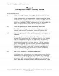 Investments & Securities Chapter 6 Working Capital and the Financing Decision