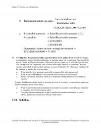 Investments & Securities Chapter 7 Homework Assume The Average Collection Period Days Compute The Return Incremental Investment Should