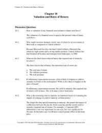 Investments & Securities Chapter 10 Homework Pmt Cpt Answer Current Bond Price Percent Yield Maturity Pmt Cpt Answer