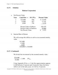 Investments & Securities Chapter 12 Homework Calculator Solution Find Npv Using Financial Calculator Press The Following Keys Clear