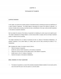 International Business Chapter 10 Brief Answers Study Questions The Balance Payments Record The Monetary Transactions Between