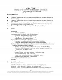 International Business Chapter 27 Prices And Output In The Open Economy: Aggregate Supply And Demand