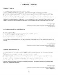 Marketing Chapter 1 The Sales Orientation Was Marketing Strategy Which Personal Selling And Advertising Were