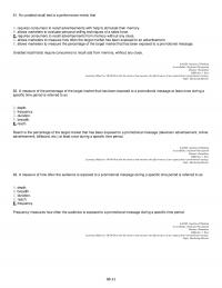 Marketing Chapter 8 A measure of the percentage of the target market that has been exposed to a promotional