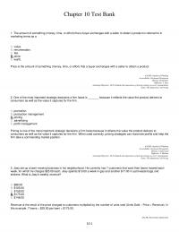 Marketing Chapter 10 Medium Learning Objective Outline The Objectives Steps And Decisions Involved Setting Price