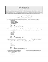 Counseling Chapter 9 Ans Ref Solutionbased Therapies Which The Following Statements About Visitor Therapy Not