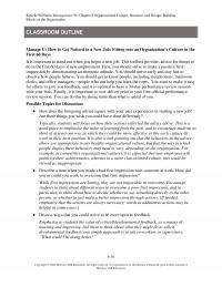 Management Chapter 8 Fitting into an Organization’s Culture in the First 60 Days