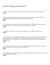 Investments & Securities Chapter 9 What Will His Monthly Benefit Marias Employer Years Offers Pension Plan That