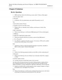 Networking Chapter 8 Which The Following Security Mechanism That Enforces Access Rules