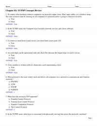 Networking Chapter 2 Tcp Udp Isn Answer What Tcpip Protocol Fast Unreliable And Operates The