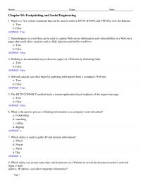 Networking Chapter 4 Which Type Social Engineering Attack Attempts Discover Personal Information Through The