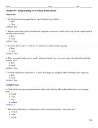 Networking Chapter 7 Page Name Class Date Programming For Security Professionals Perldoc Print Perl