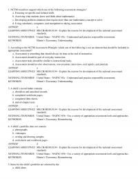 Elementary Education Chapter 1c NCTM would not support which one of the following assessment strategies