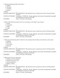 Elementary Education Chapter 5d Answer Learning Objectives Mschar Plan And Teach Science Concept Lesson Activities Following
