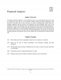 Investments & Securities Chapter 3 The student should be directed to view the thirteen ratios as an overall packag