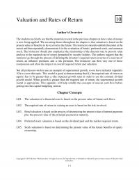 Investments & Securities Chapter 10 The Required Real Rate Return The Rate Return Demanded For Giving Current