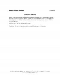 Investments & Securities Chapter 12 The case provides the student to a very important issue in the age of baby boomers